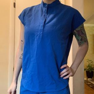 Royal blue high waisted figs set